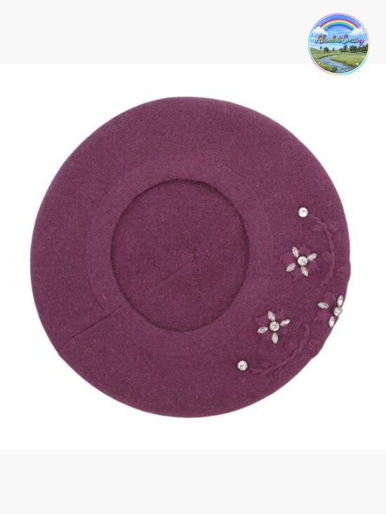 Women\'s Reversible Beret Hat, Soft Warm Winter Beanie